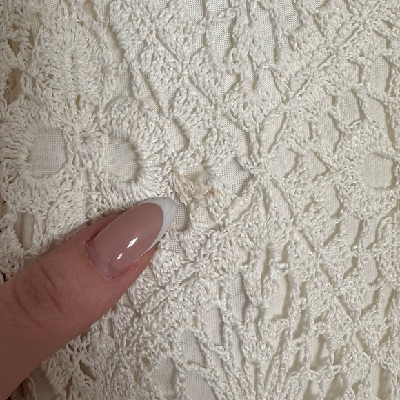 Boho Ivory Crochet Dress - Picture 5 of 6